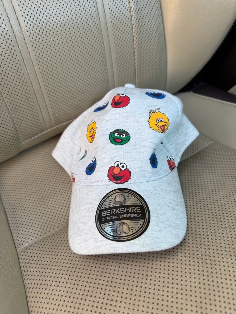 Sesame Street Character Toddler Hat multicolors on light grey OSFM